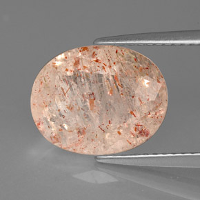 Pietra del sole naturale arancione da 3,75 ct, trasparente, trasparente/traslucido
