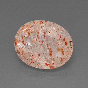 Pietra del sole naturale arancione da 3,87 ct, trasparente, trasparente/traslucido