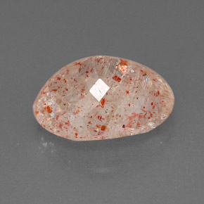 Pietra del sole naturale arancione da 3,87 ct, trasparente, trasparente/traslucido