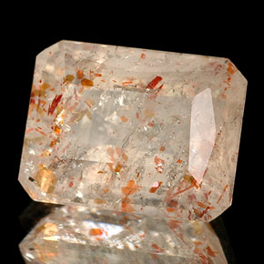 Pietra del sole naturale arancione da 2,89 ct, trasparente, trasparente/traslucido