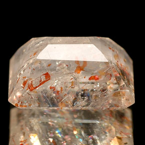 Pietra del sole naturale arancione da 2,89 ct, trasparente, trasparente/traslucido