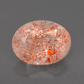 Pietra del sole naturale arancione da 2,26 ct, trasparente, trasparente/traslucido