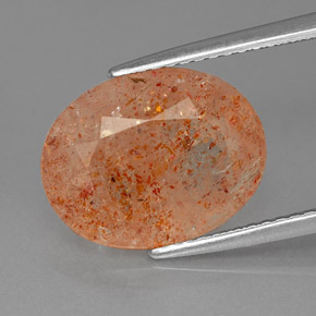 Pietra del sole naturale arancione da 4,70 ct, trasparente, trasparente/traslucido