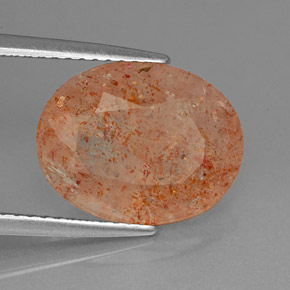 Pietra del sole naturale arancione da 4,70 ct, trasparente, trasparente/traslucido