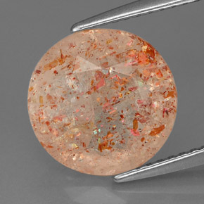 Pietra del sole naturale arancione da 3,46 ct, trasparente, trasparente/traslucido