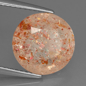 Pietra del sole naturale arancione da 3,46 ct, trasparente, trasparente/traslucido