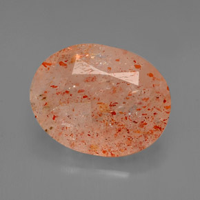 Pietra del sole naturale arancione da 3,26 ct, trasparente, trasparente/traslucido