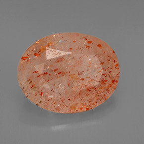 Pietra del sole naturale arancione da 3,26 ct, trasparente, trasparente/traslucido
