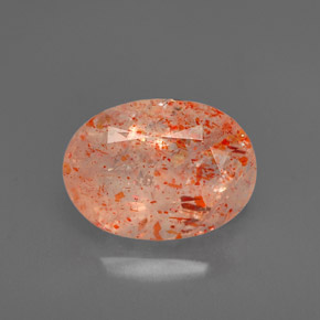 Pietra del sole naturale arancione da 2,63 ct, trasparente, trasparente/traslucido