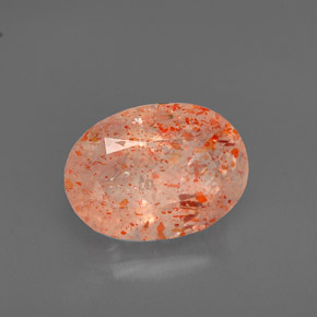 Pietra del sole naturale arancione da 2,63 ct, trasparente, trasparente/traslucido