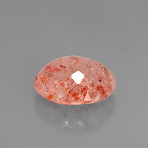 Pietra del sole naturale arancione da 2,66 ct, trasparente, trasparente/traslucido