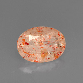 Pietra del sole naturale arancione da 1,31 ct, trasparente, trasparente/traslucido