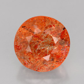 Pietra del sole naturale arancione da 5,76 ct, trasparente, trasparente/traslucido