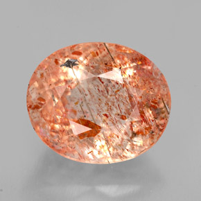 Pietra del sole naturale arancione da 5,73 ct, trasparente, trasparente/traslucido
