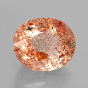Pietra del sole naturale arancione da 5,73 ct, trasparente, trasparente/traslucido