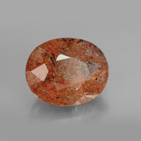 Pietra del sole naturale arancione da 4,86 ct, trasparente, trasparente/traslucido
