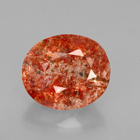 Pietra solare Arancione naturale da 3.14 ct, Trasparente, Trasparente/Traslucido