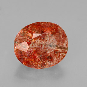 Pietra solare Arancione naturale da 3.14 ct, Trasparente, Trasparente/Traslucido