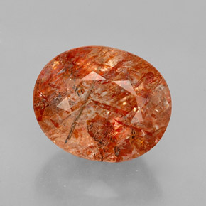 Pietra solare Arancione naturale da 3.69 ct, Trasparente, Trasparente/Traslucido