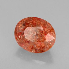 Pietra solare Arancione naturale da 3.09 ct, Trasparente, Trasparente/Traslucido