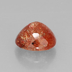 Pietra del sole naturale arancione da 2,74 ct, trasparente, trasparente/traslucido