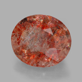 Pietra del sole naturale arancione da 2,98 ct, trasparente, trasparente/traslucido