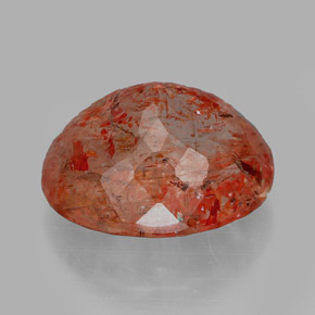 Pietra del sole naturale arancione da 2,98 ct, trasparente, trasparente/traslucido