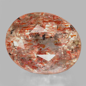 Pietra solare Arancione naturale da 4.50 ct, Trasparente, Trasparente/Traslucido