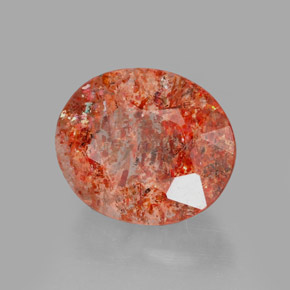 Pietra del sole naturale arancione da 1,70 ct, trasparente, trasparente/traslucido