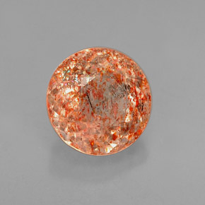 Pietra del sole naturale arancione da 1,41 ct, trasparente, trasparente/traslucido
