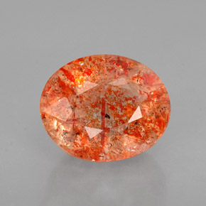 Pietra del sole naturale arancione da 1,83 ct, trasparente, trasparente/traslucido