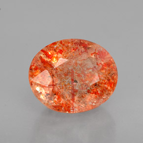 Pietra del sole naturale arancione da 1,83 ct, trasparente, trasparente/traslucido