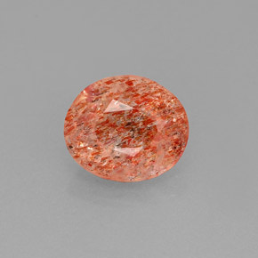 Pietra del sole naturale arancione da 1,46 ct, trasparente, trasparente/traslucido