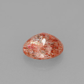 Pietra del sole naturale arancione da 1,46 ct, trasparente, trasparente/traslucido