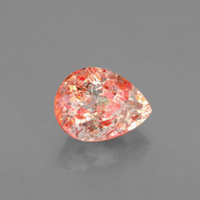 Pietra solare Arancione naturale da 0.98 ct, Trasparente, Trasparente/Traslucido