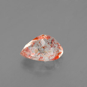Pietra solare Arancione naturale da 0.98 ct, Trasparente, Trasparente/Traslucido