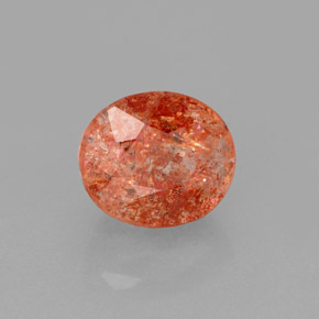 Pietra del sole naturale arancione da 1,94 ct, trasparente, trasparente/traslucido