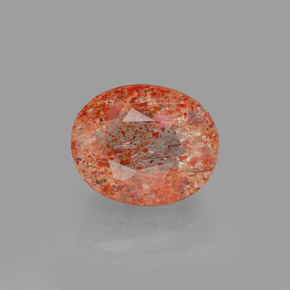 Pietra del sole naturale arancione da 1,88 ct, trasparente, trasparente/traslucido