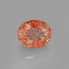 Pietra del sole naturale arancione da 1,88 ct, trasparente, trasparente/traslucido