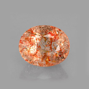 Pietra solare Arancione naturale da 1.52 ct, Trasparente, Trasparente/Traslucido