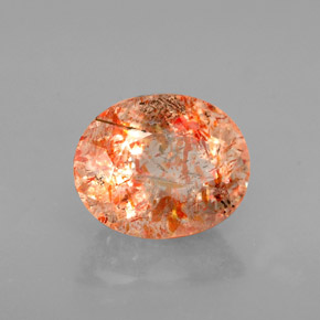 Pietra solare Arancione naturale da 1.52 ct, Trasparente, Trasparente/Traslucido