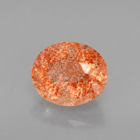 Pietra del sole naturale arancione da 1,58 ct, trasparente, trasparente/traslucido