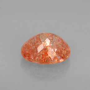 Pietra del sole naturale arancione da 1,58 ct, trasparente, trasparente/traslucido