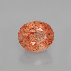 Pietra del sole naturale arancione da 1,46 ct, trasparente, trasparente/traslucido