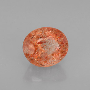 Pietra del sole naturale arancione da 1,46 ct, trasparente, trasparente/traslucido