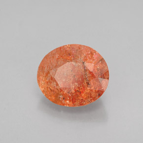Pietra del sole naturale arancione da 1,14 ct, trasparente, trasparente/traslucido