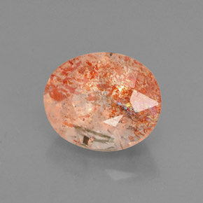 Pietra del sole naturale arancione da 1,41 ct, trasparente, trasparente/traslucido