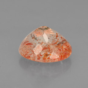 Pietra del sole naturale arancione da 1,41 ct, trasparente, trasparente/traslucido