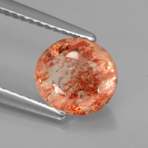 Pietra solare Arancione naturale da 1.26 ct, Trasparente, Trasparente/Traslucido