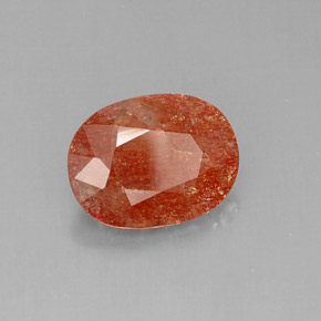 Pietra del sole naturale arancione da 5,96 ct, trasparente, trasparente/traslucido